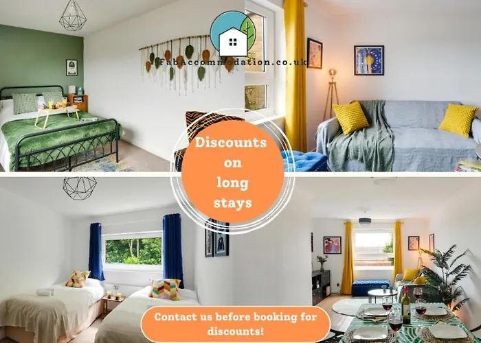Private 2Bed-Parking-Sleeps5-By Fabaccommodation